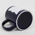 11oz blue luminous mug with irregular edge